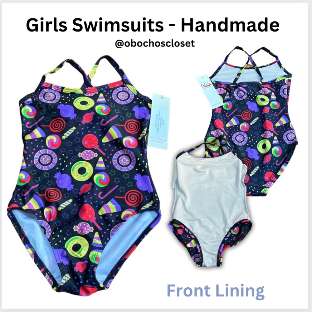 Swimsuit  / BUNDLE & SAVE/ Print: Black Neon Candy